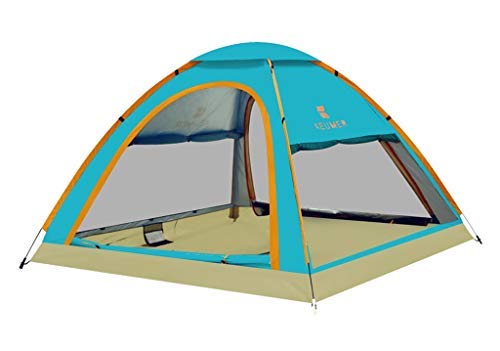 テント屋外キャンプを厚くして、雨防止野外キャンプは全自動です Amazon.co.jp: Zxyan テント 防風防水 キャンプテント 屋外の2